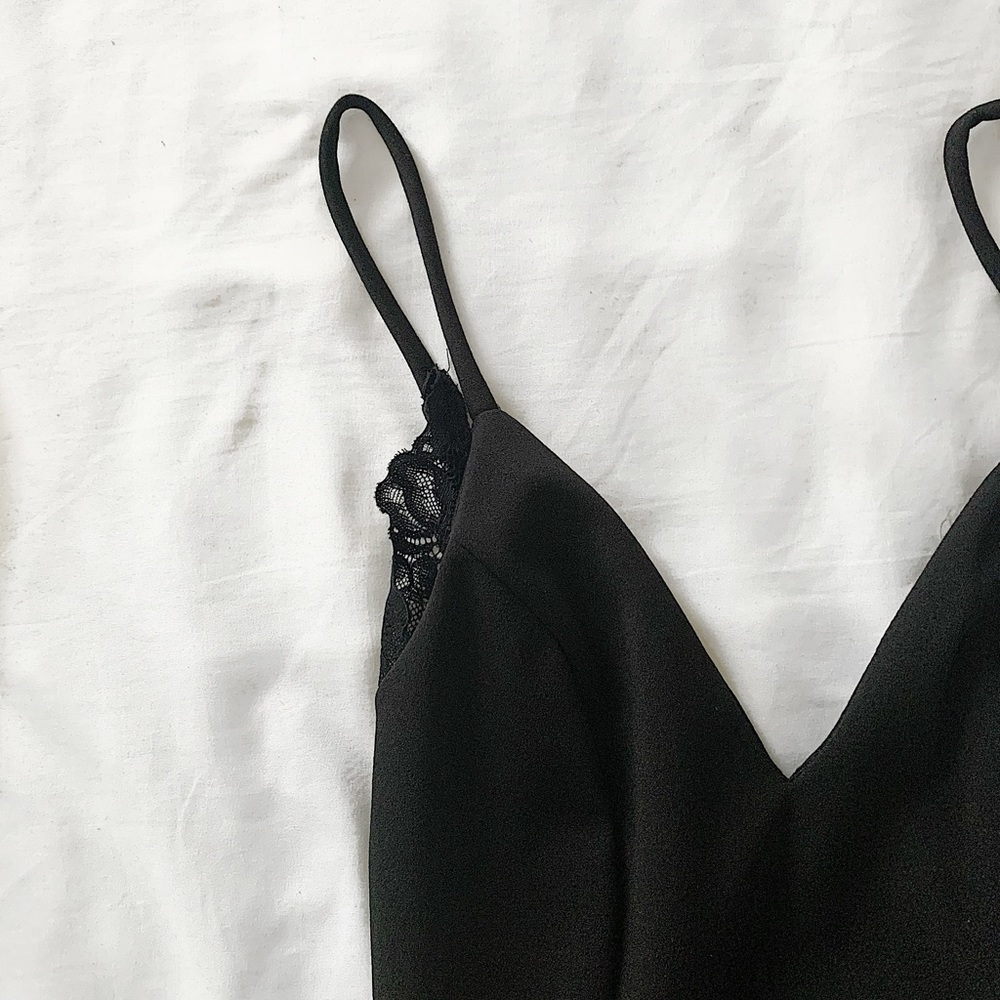 Black Windsor romper with cape